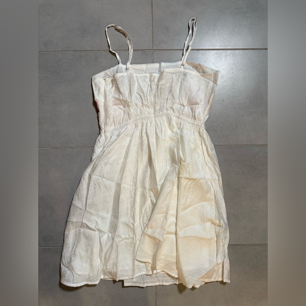 Promesa White Cream Tiered Spaghetti Strap Mini Dress - Picture 4 of 4